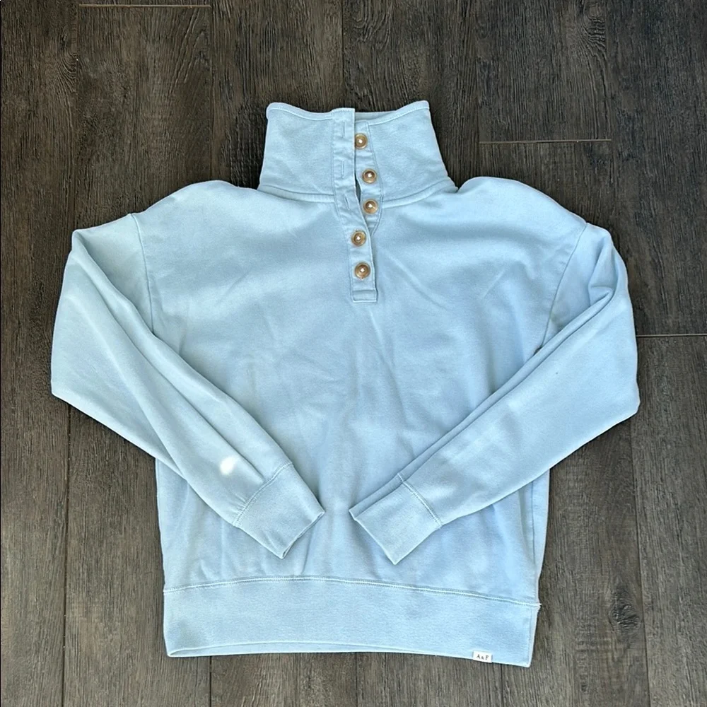 Abercrombie kids Light Blue Button-Up Sweatshirt - Picture 1 of 2